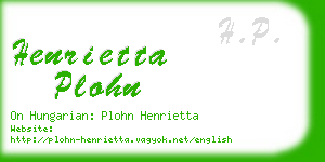 henrietta plohn business card